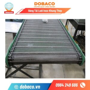 Băng tải lưới inox-khung thép