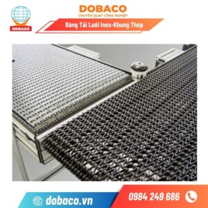 Băng tải lưới inox-khung thép