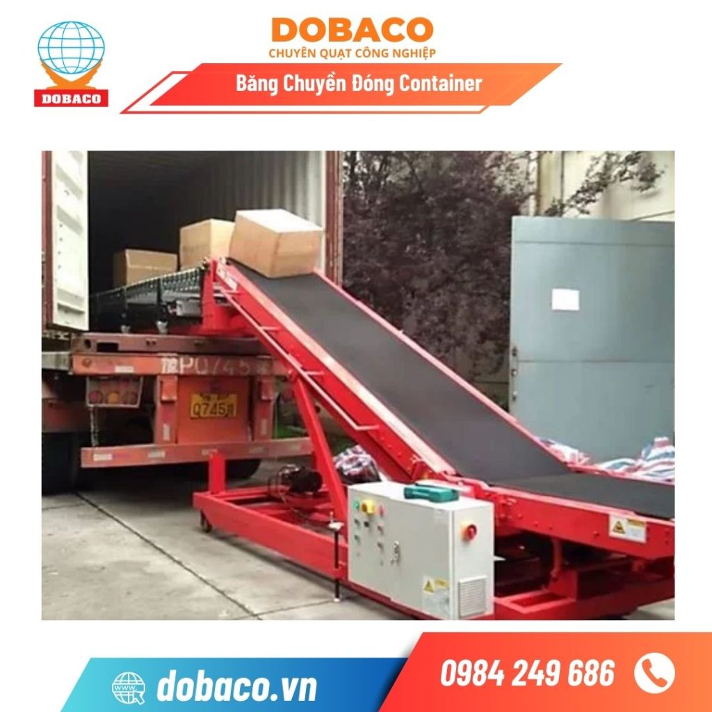 băng chuyền đóng container