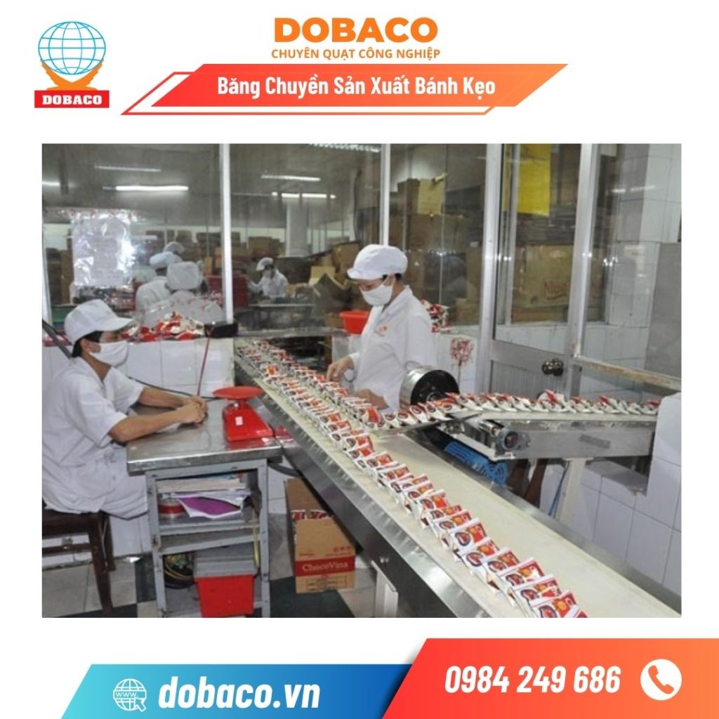 băng chuyền sản xuất bánh kẹo