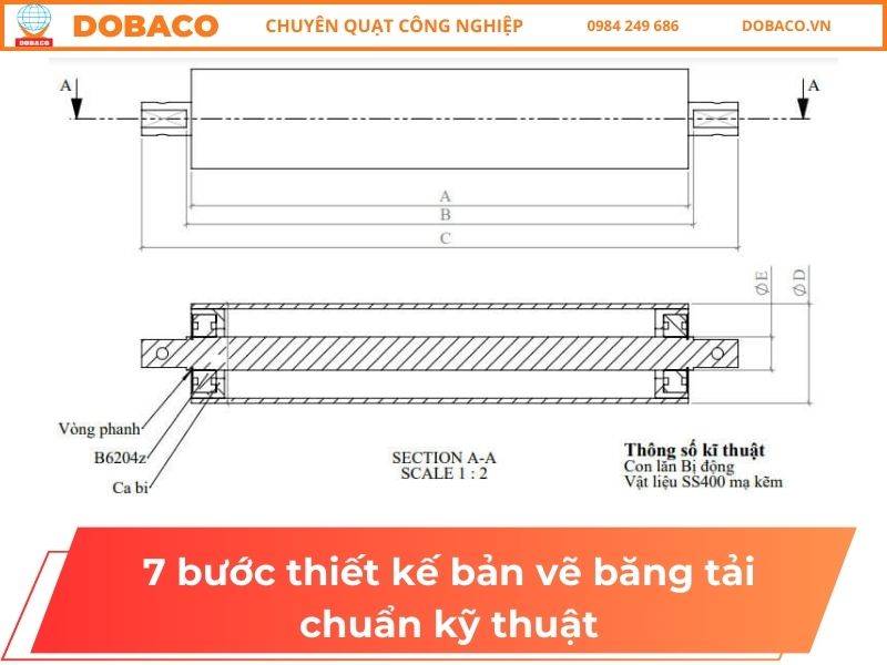 7 bước thiết kế bản vẽ băng tải chuẩn kỹ thuật