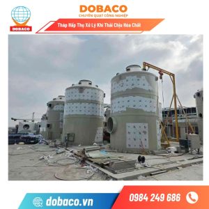 Tháp Hấp Thụ Xử Lý Khí Thải Chịu Hóa Chất Thấp hấp thụ xử lý khí thải