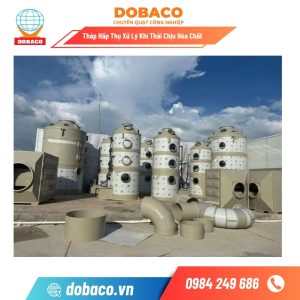Tháp Hấp Thụ Xử Lý Khí Thải Chịu Hóa Chất Tháp hấp thụ là thiết bị xử lý khí thải bằng phương pháp ướt