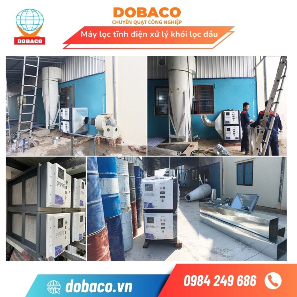 Máy Lọc Tĩnh Điện Xử Lý Khói Lọc Dầu