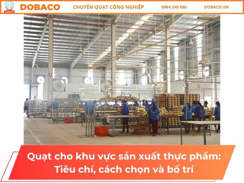 Quạt cho khu vực sản xuất thực phẩm: Tiêu chí, cách chọn và bố trí Quạt cho khu vực sản xuất thực phẩm: Tiêu chí, cách chọn và bố trí