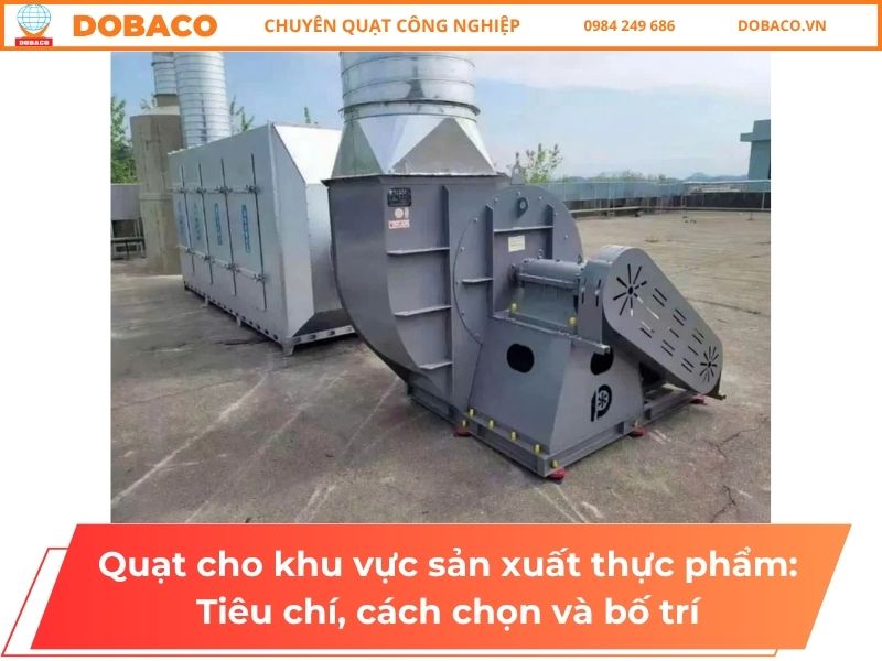 Quạt cho khu vực sản xuất thực phẩm: Tiêu chí, cách chọn và bố trí Quạt cho khu vực sản xuất thực phẩm: Tiêu chí, cách chọn và bố trí