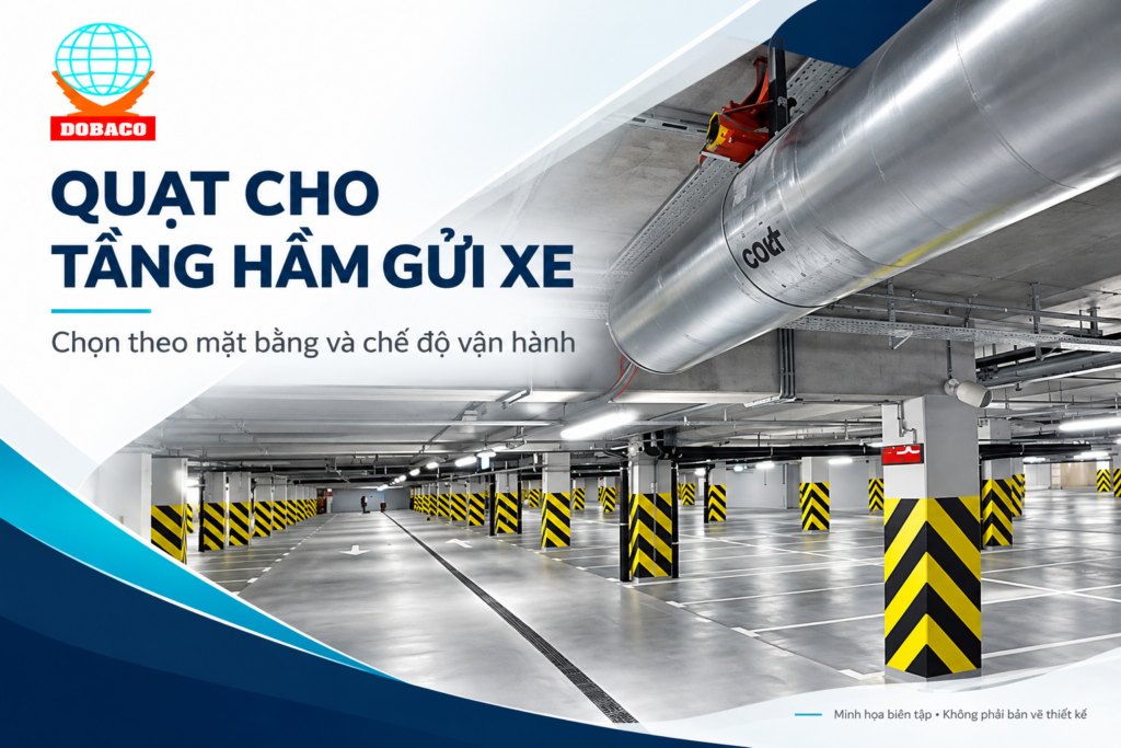 Quạt công nghiệp cho tầng hầm gửi xe: cách lựa chọn