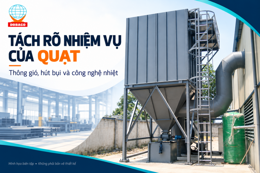 Quạt công nghiệp cho nhà máy thép: chọn theo công đoạn Tách rõ nhiệm vụ của quạt.