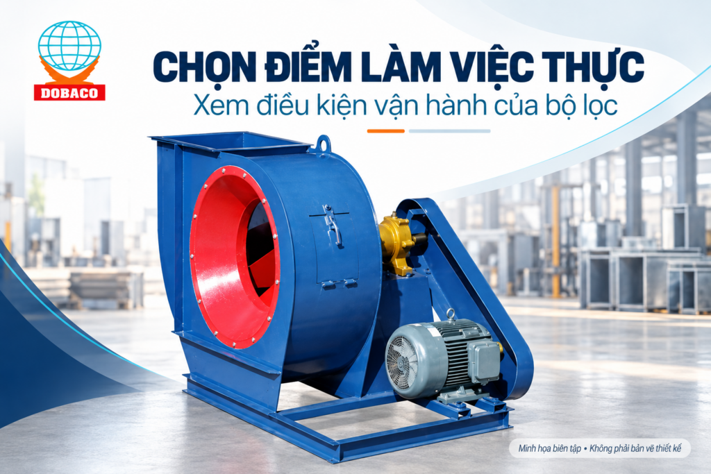 Quạt công nghiệp cho nhà máy thép: chọn theo công đoạn Chọn điểm làm việc thực.