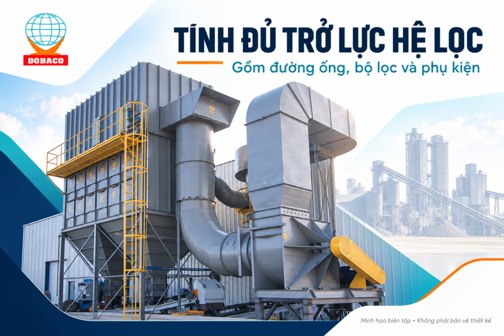 Quạt công nghiệp cho nhà máy xi măng Tính đủ trở lực hệ lọc.