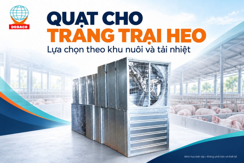 Quạt cho trang trại heo.